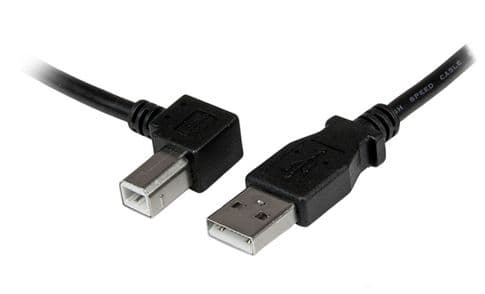 StarTech.com 3m USB 2.0 A to Left Angle B Cable Cord - 3 m USB Printer Cable - Left Angle USB B Cable - 1x USB A (M), 1x USB B (M) (USBAB3ML) - USB...