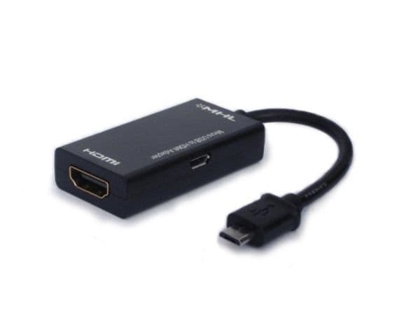 SAVIO CL-32 - Video / lyd sovitin - 5 pin Micro-USB (MHL) han til HDMI, Micro-USB Type B (kun strøm) hun