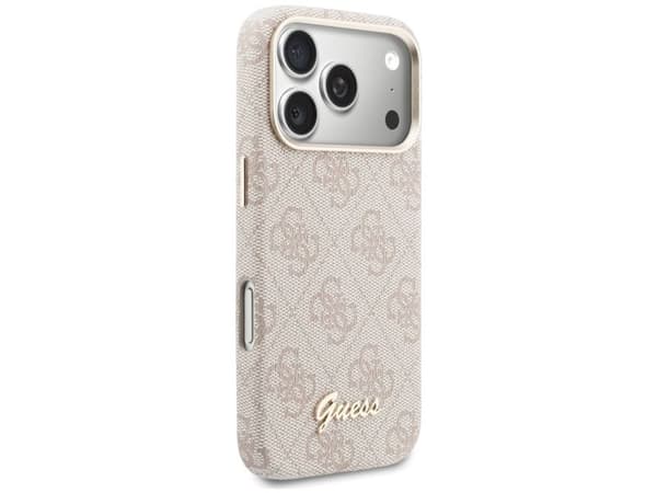 Guess 4G Script MagSafe-suojus iPhone 17 Pro Max - vaaleanpunainen - vaaleanpunainen
