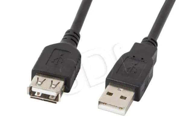 Lanberg - USB-forlengelseskabel - USB (hann) til USB (hunn) - USB 2.0 - 3 m - svart