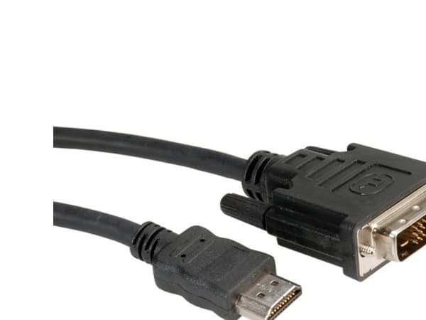 ROLINE 11.04.5522, 2 m, DVI-D, HDMI, Hankjønn, Hankjønn, Sort