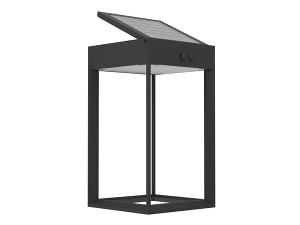EGLO SUZZARA SOLAR WALL W/SENSOR MUSTA/VALKOINEN