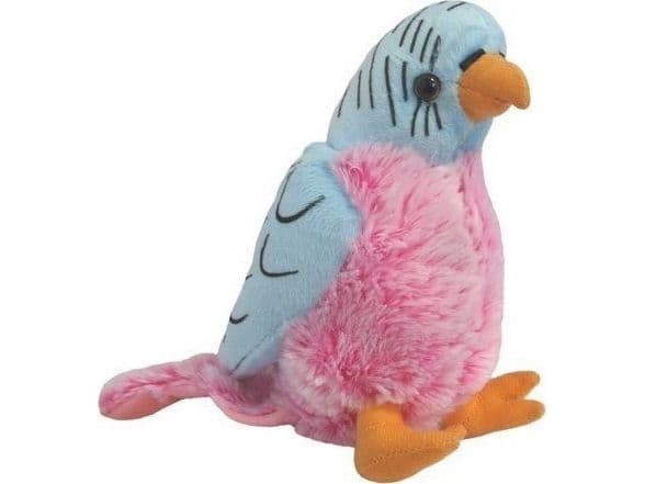 Parrot-mascot blå 17 cm