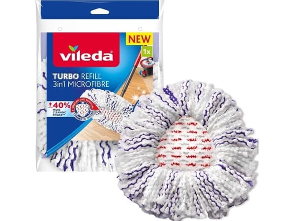 Vileda 4023103227439, Moppehode, Blå, Hvit, Mikrofiber, 1 stykker