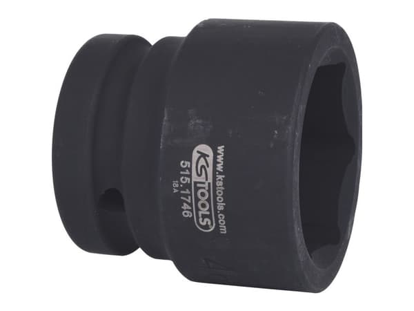 KS Tools 515.1746, Kraftpipe, Sort, 1 hoder, 1", Metrisk, 46 mm
