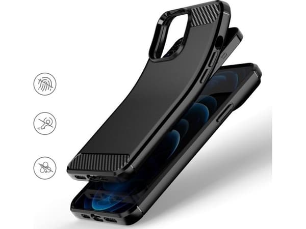Hurtel Carbon Case fleksibelt deksel til iPhone 13 Pro Max svart