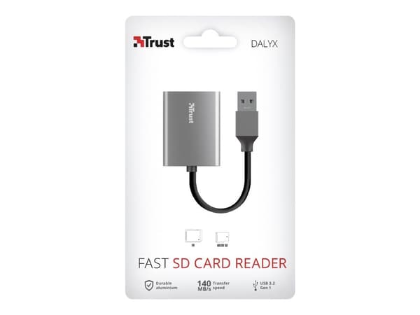 Trust Dalyx - Kortleser (microSD, SDHC, SDXC) - USB 3.2 Gen 1