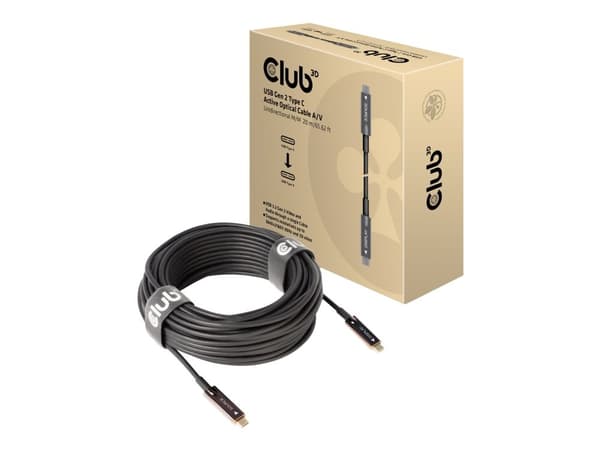 Club 3D - USB-kabel - USB-C (hann) til USB-C (hann) - USB 3.2 Gen 2 - 20 m - Active Optical Cable (AOC)