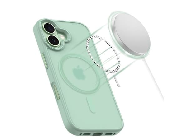 Tech-Protect MagMat MagSafe-deksel til iPhone 17 - transparent grønn