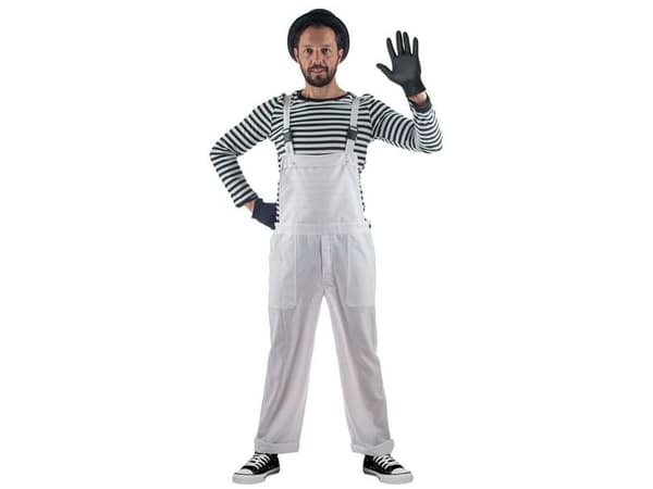 Hvide overalls kostume