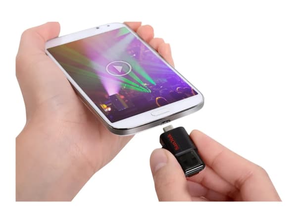 SanDisk Ultra Dual - USB-flashstasjon - 64 GB - USB 3.0 / micro USB