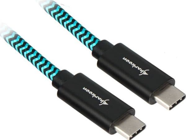Sharkoon USB 3.1 C-C black/blue 0,5 m - aluminium + flätad