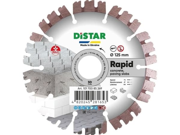 Distar diamantkapskiva 1A1RSS 125 Rapid