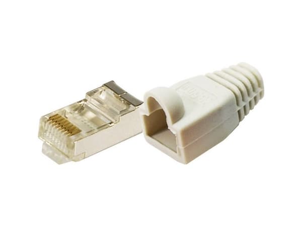 LogiLink MP0011, CAT5e, Grå, Plast, Gull, 100 stykker