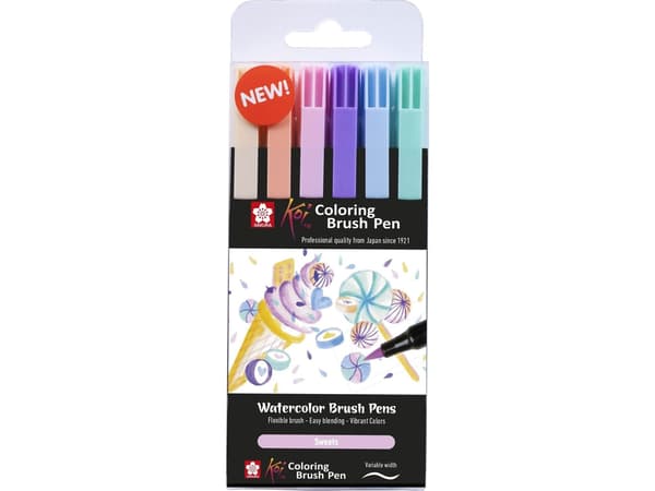 Sakura Koi colouring brush pen set 6 Sweets