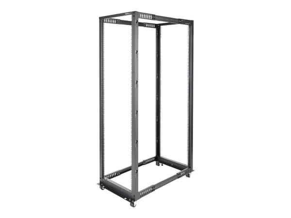 Startech 42U 19" Open Frame Server Rack, 4 Post Adjustable Depth 23-41" Mobile, Free Standing Rolling Network/Computer Equipment Data Rack, Dell Po...