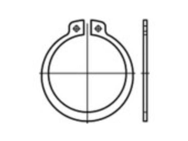 TOOLCRAFT säkringsringar DIN 471, innerdiameter 25,9 mm, rostfritt stål, 25 st