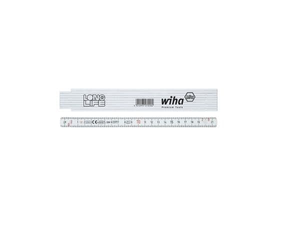 Wiha 410 2000, Glasfiber, Polyamid, Vit, 2 m, 15 mm