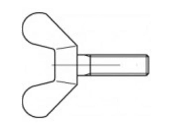 TOOLCRAFT vingmutter M8 10 mm DIN 316 mässing 50 st