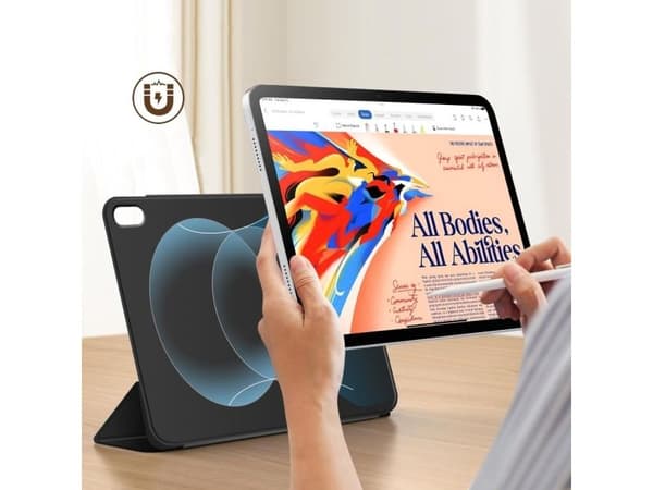 Tablettfodral 4kom.pl SmartCase Magnetic iPad 10,9" 2022 / 11" 2025 Sort