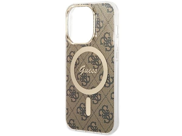 Guess IML 4G MagSafe case for iPhone 15 Pro - brown