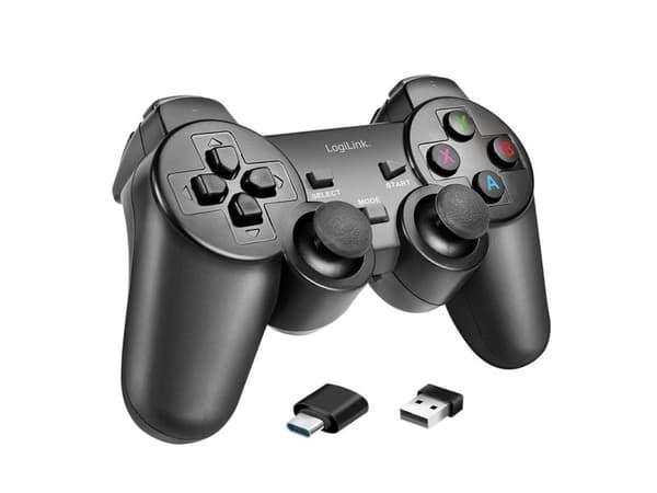 Trådløs gamepad 2,4 GHz svart