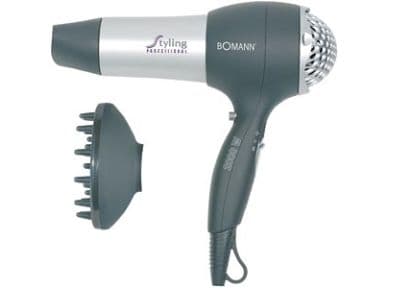 Bomann HTD 889 CB, Svart, Silver, 2000 W, 230 V, 50 Hz
