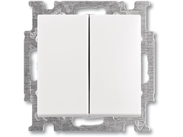 ABB-basic55 Kroneafbryder, blank hvid, 10A, 1 modul, leveresinklusive tangenter