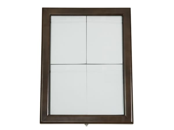 Securit® CLASSIC LED informationsdisplaypanel för 4xA4, mörkbrun, vitt ljus