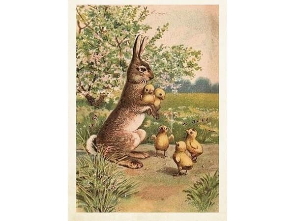 ST450 B6 påskkort + kuvert Easter rabbit