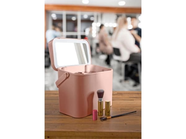 Rio Lush Box Makeup Cosmetic Vanity Travel Case with Removable LED Light Mirror - Large