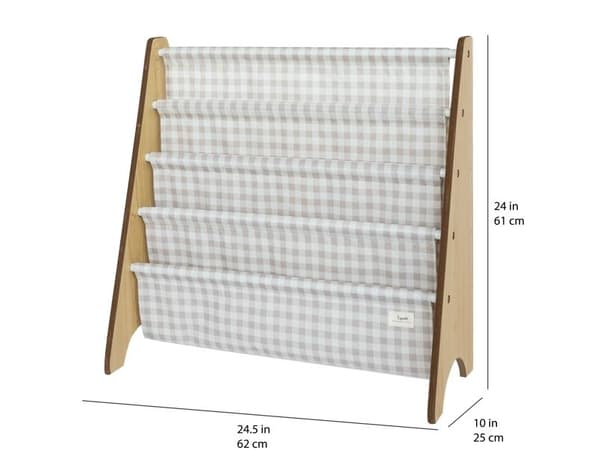 3 Sprouts bokhylla, Gingham beige