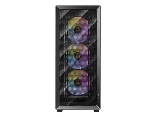 Antec AX85 ARGB, Midi Tower, PC, Sort, ATX, ITX, Micro ATX, Plast, Stål, 16 cm