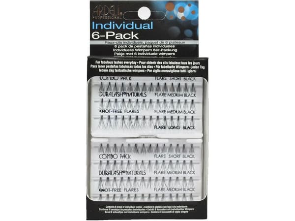 ARDELL SET Individual Combo Pack set med 56 fransar Black x6
