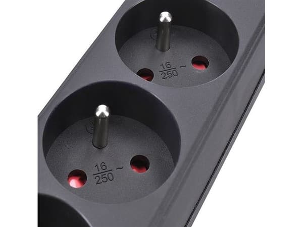 Solight PP28, 3 m, inomhus, Typ E, Typ E, Vinklad, IP20