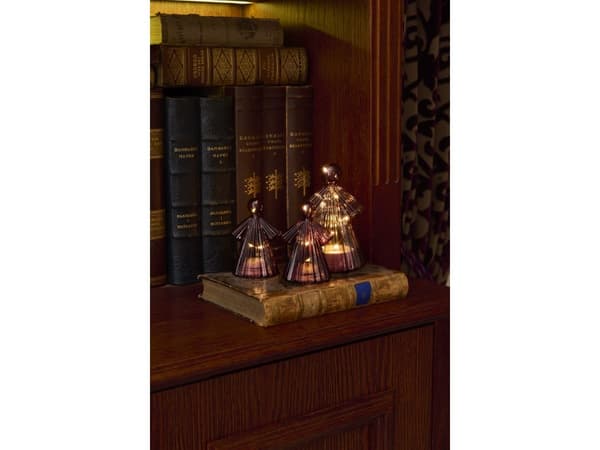 Sirius Alberte engel - Bordeaux - 2 stk. - H 10 cm
