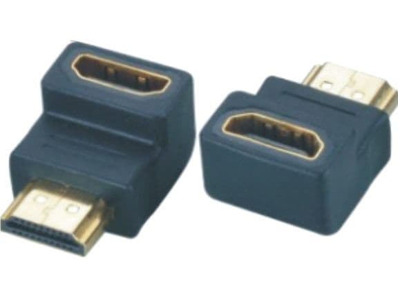 M-CAB - HDMI-sovitin - HDMI hun til HDMI han - 90° stikforbindelse