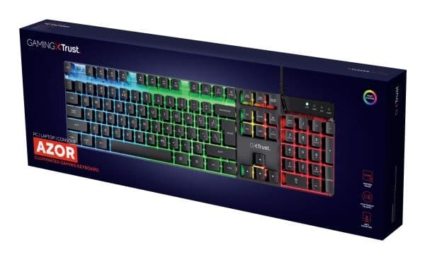 TRUST GXT 835 Azor podsvÃ­cenÃ¡ klÃ¡vesnice