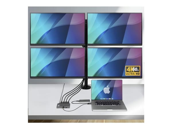 StarTech.com - Dockningsstation - USB-C / Displayport - 4 x DP - TAA-kompatibel