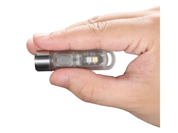 Nitecore TIKI GITD, Nøkkelringslommelykt, Grå, Polykarbonat (PC), Rustfritt stål, Knapper, 1 m, IP66
