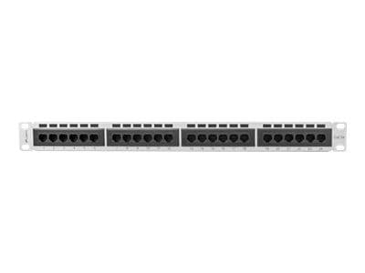 Lanberg PPU5-1024-S - Patch-panel - rackmontering - CAT 5e - UTP - RJ-45 X 24 - grå - 1U - 19"