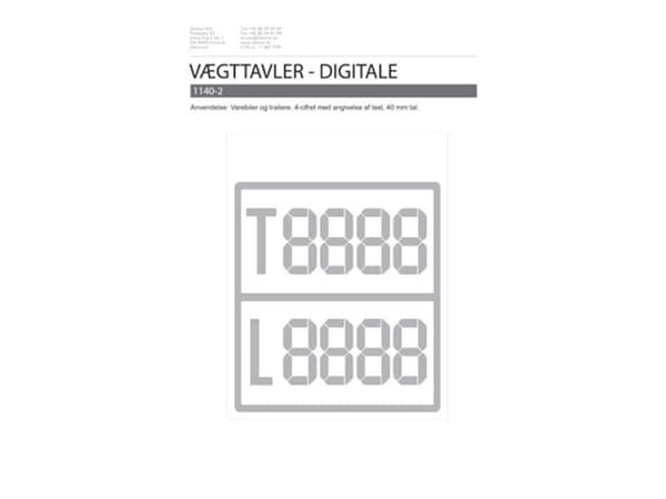 Digital vægttavle sølv