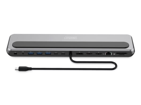 DIGITUS - Dockningsstation - USB-C - 2 x HDMI, DP - 1GbE
