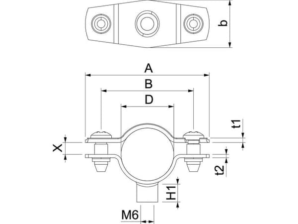 Obo Bettermann =, Stål, Stål, 5 mm, 1,25 mm