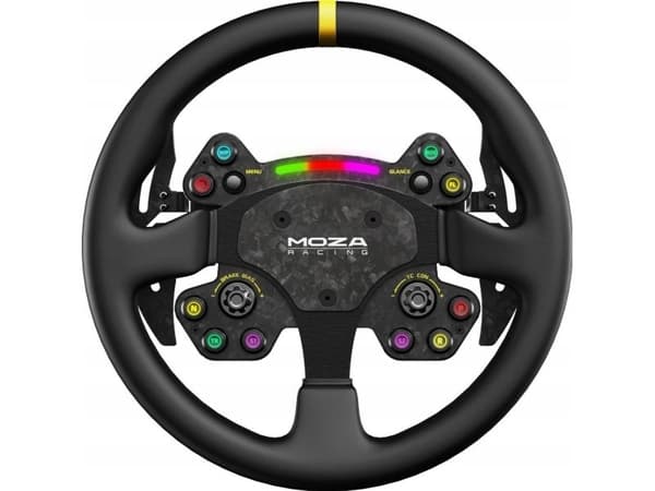 MOZA RS V2 ratt, rund - läder (33 cm)