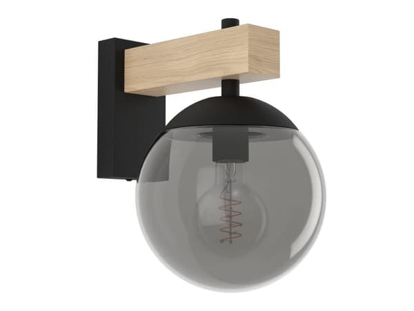 EGLO BUFALATA, E27, IP44, Svart, Brun