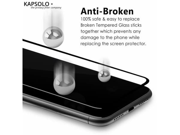 KAPSOLO 3D Temperoitu Näytönsuoja iPhone 12 Pro Max, Tempered GLASS 3D 9H Apple iPhone 12 Pro Max Microbial Näytönsuoja, Screen Protection, Apple, ...