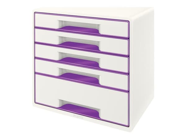 Leitz WOW CUBE - Lådskåp - 5 lådor - för A4 Maxi - violett