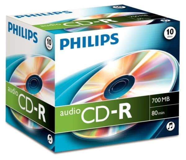 Philips - 10 x CD-R - 700 MB (80 min) - cd-box - CD-pakkaus