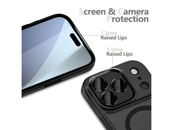 Tech-Protect MagCam MagSafe-deksel til iPhone 17 Pro Max - matt svart